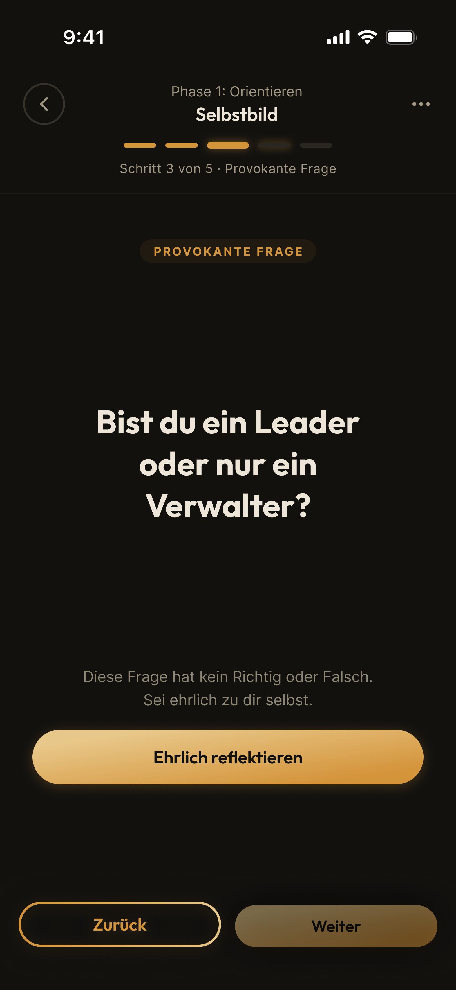 Quizfrage in einer Unit